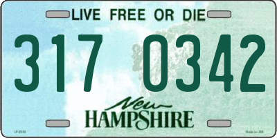 NH license plate 3170342