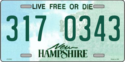 NH license plate 3170343