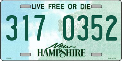 NH license plate 3170352