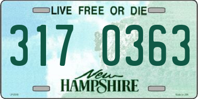 NH license plate 3170363