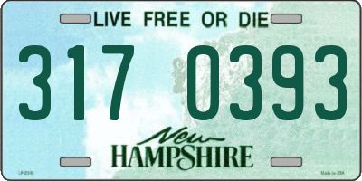 NH license plate 3170393