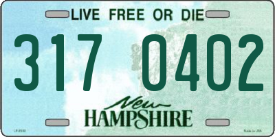 NH license plate 3170402