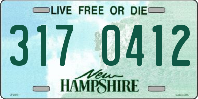 NH license plate 3170412