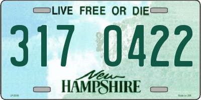 NH license plate 3170422