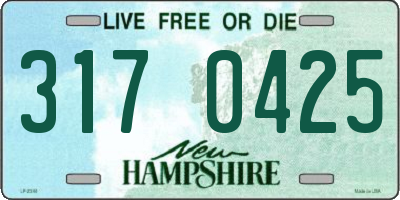 NH license plate 3170425