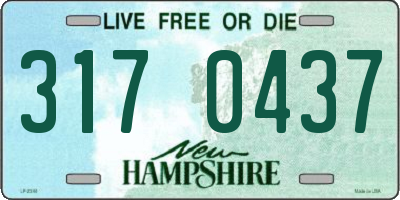 NH license plate 3170437