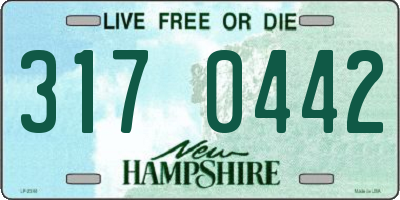 NH license plate 3170442