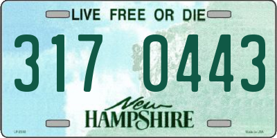 NH license plate 3170443
