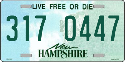 NH license plate 3170447