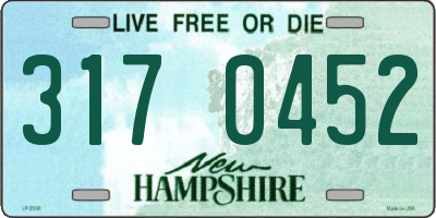 NH license plate 3170452