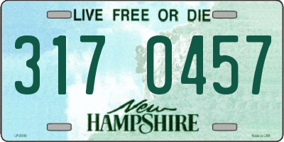 NH license plate 3170457