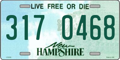 NH license plate 3170468