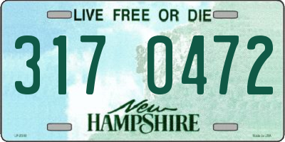 NH license plate 3170472