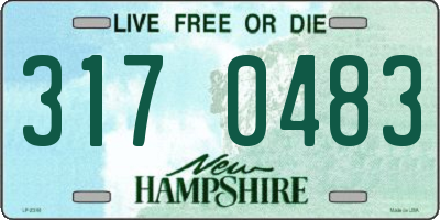 NH license plate 3170483