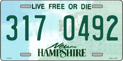 NH license plate 3170492