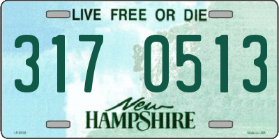 NH license plate 3170513