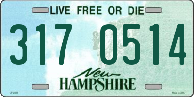 NH license plate 3170514