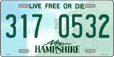 NH license plate 3170532