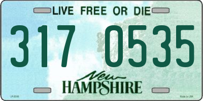 NH license plate 3170535