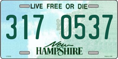 NH license plate 3170537
