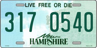 NH license plate 3170540
