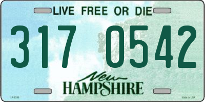 NH license plate 3170542