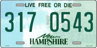NH license plate 3170543