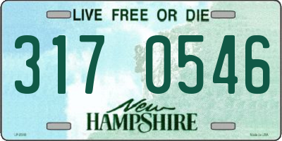 NH license plate 3170546