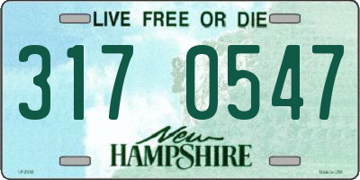 NH license plate 3170547