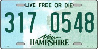 NH license plate 3170548