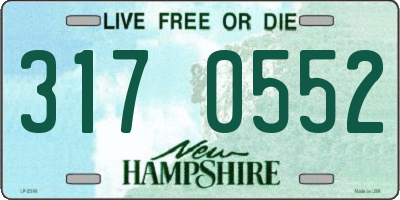 NH license plate 3170552