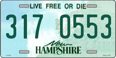 NH license plate 3170553