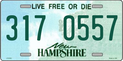 NH license plate 3170557
