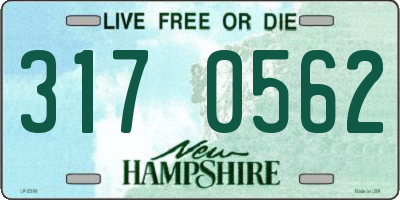 NH license plate 3170562