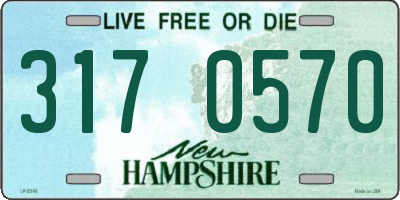 NH license plate 3170570