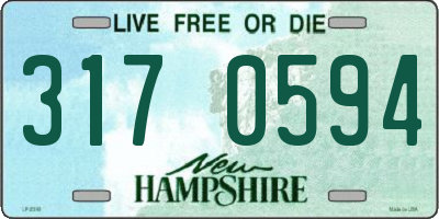 NH license plate 3170594