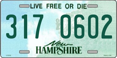 NH license plate 3170602