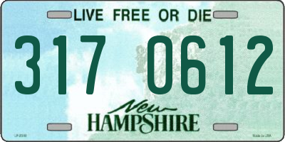 NH license plate 3170612