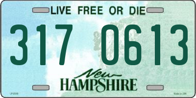 NH license plate 3170613
