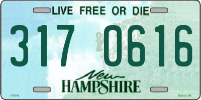 NH license plate 3170616