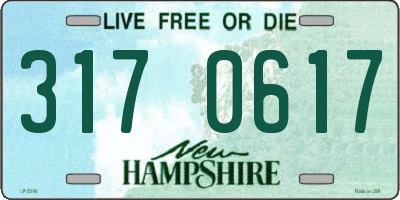 NH license plate 3170617