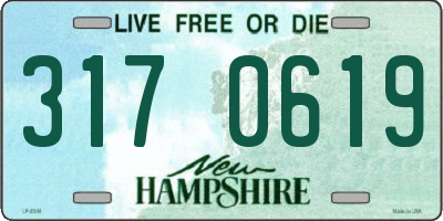 NH license plate 3170619