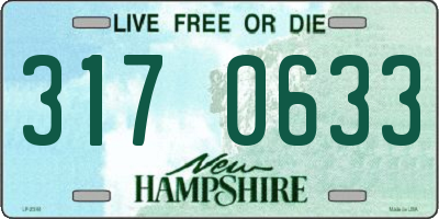 NH license plate 3170633