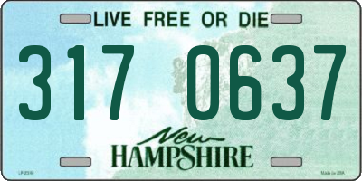 NH license plate 3170637