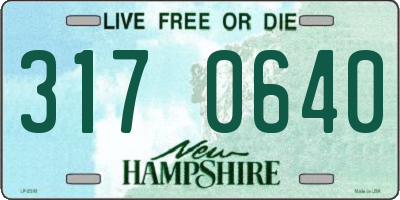 NH license plate 3170640