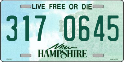 NH license plate 3170645