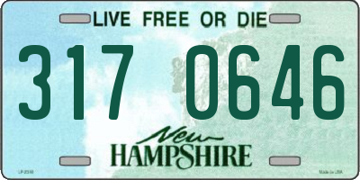 NH license plate 3170646