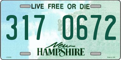 NH license plate 3170672