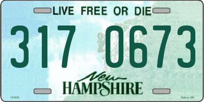 NH license plate 3170673