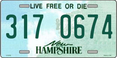 NH license plate 3170674